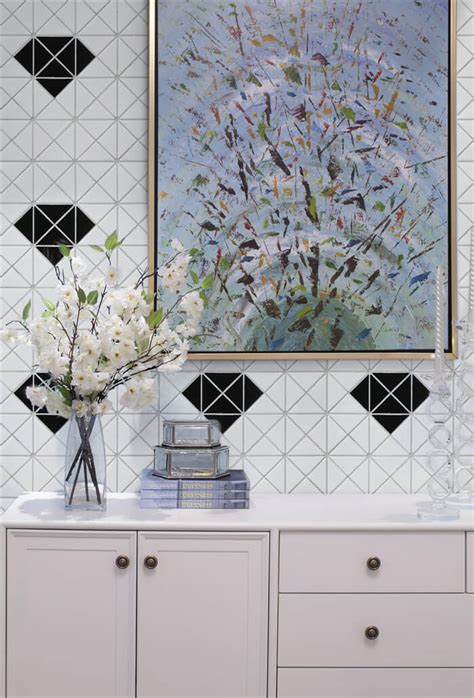 Install A Luxury Entryway Wall With Diamond Pattern Mosaic Tile Ant
