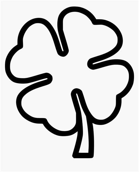Black And White Four Leaf Clover Black And White Clipart Black And