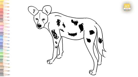 African Wild Dog Drawing Easy How To Draw African Wild Dog Step By