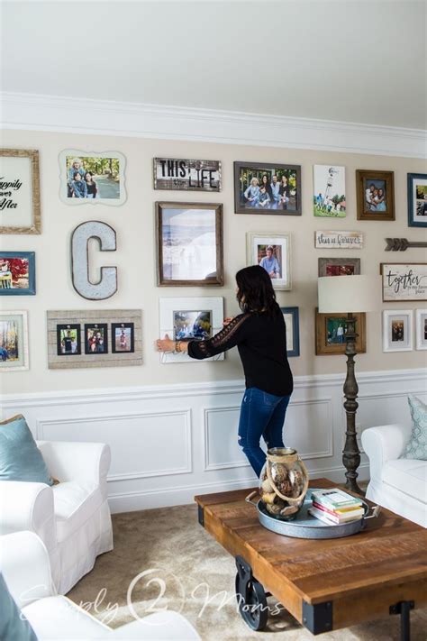 How To Create A Large Farmhouse Gallery Wall Gallery Wall Living Room