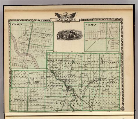 Map Of Kankakee County Kankakee And Gilman David Rumsey Historical