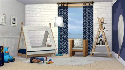 Sims 4 Custom Content Finds Thingsbydean Pecan Bedroom For
