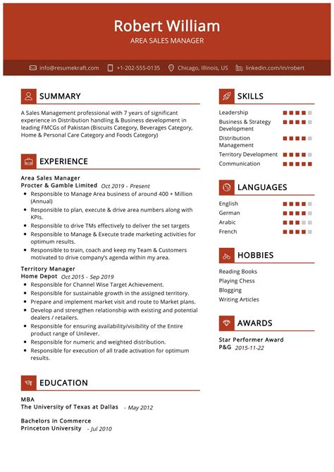 Process financial transactions and shipboard accounting. Area Sales Manager Resume Sample - ResumeKraft