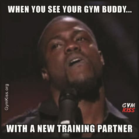 When You See Your Gym Buddy With A New Partner Gym Memes Funny Workout Memes Workout Memes Funny