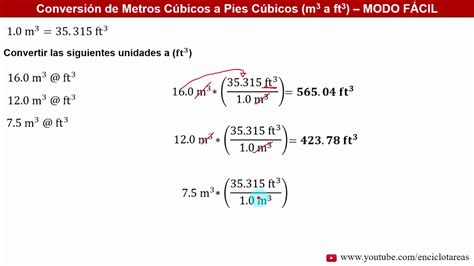 Metros Cúbicos A Pies Cúbicos M3 A Ft3 Parte 3 Youtube