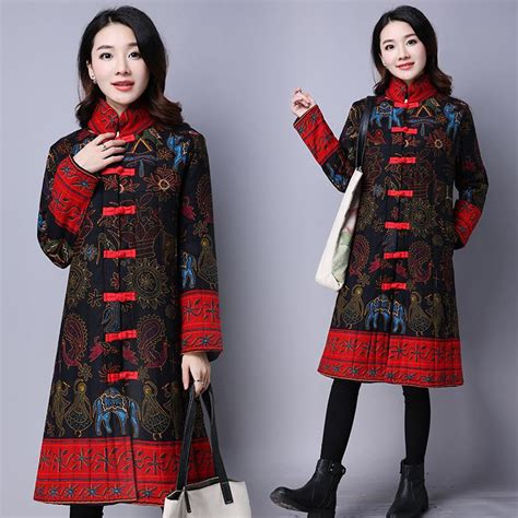 Buy Chinese Style Cotton Coat Women Winter Long Coats