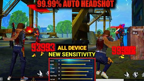 One Tap Headshot In Free Fire Auto Headshot Settings Best