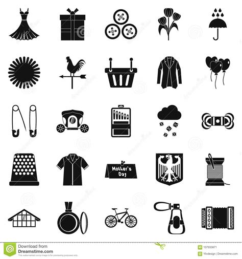 Dress Code Icons Set Simple Style Stock Vector Illustration Of Shirt
