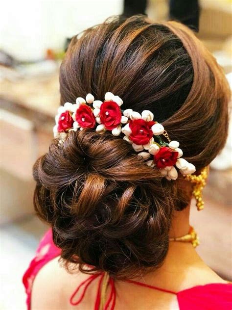 Both Ones Indian Wedding Hairstyles Bridal Hair Buns Engagement