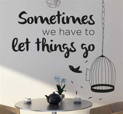 Let Things Go Wandtattoo Tenstickers