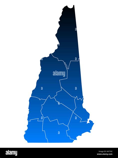 Map Of New Hampshire Stock Photo Alamy