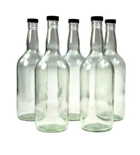 8 X Spirit Bottle Glass 1125ml And Cap Home Brew Bottles Ebay