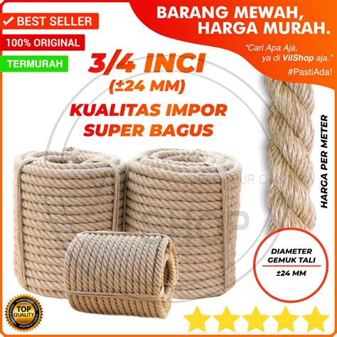 Jual Tali Manila Inch Mm Tali Kapal Marine Rope Besar Mm