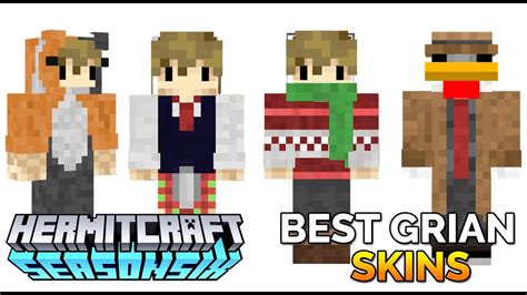 Top 5 Grian Skins Of Hermitcraft 6 The Best Of Grian Youtube