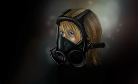 Gas Mask Girl Colored By Salva Nos On Deviantart