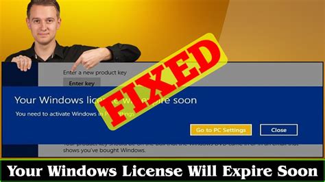 Fixed Your Windows License Will Expire Soon Windows Error Youtube