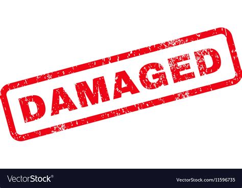 Damaged Text Rubber Stamp Royalty Free Vector Image