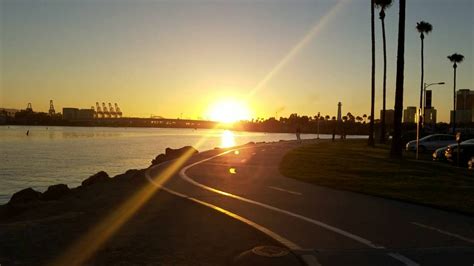 Sunset At Long Beach Ca Youtube