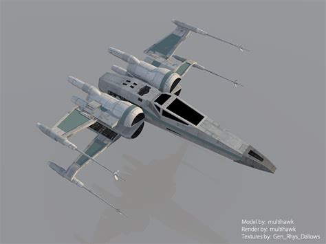 Star Wars The Force Awakens T 70 X Wing Render By Multihawk On Deviantart