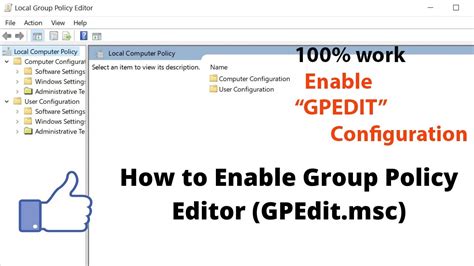 How To Enable GPedit Msc In Windows 10 Home Mai Gpedit Configuration