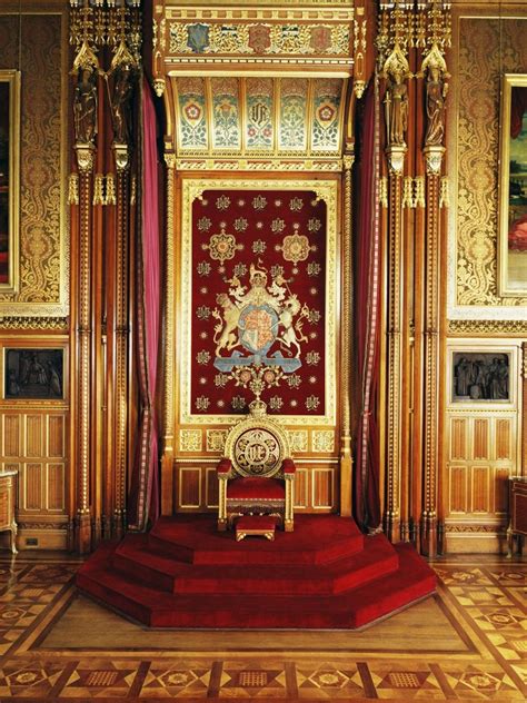 Throne In The Queens Robing Room Palace Of Westminster United