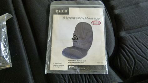 Homedics Bkp 100 5 Motor Back Massager With Heat Ebay