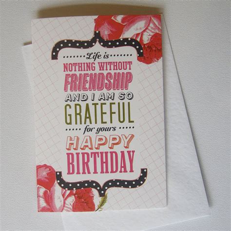 Friendship Birthday Card By Dimitria Jordan