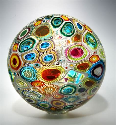 Sphere David Patchen Handblown Glass Glass Art Glass Paperweights Mosaic Glass