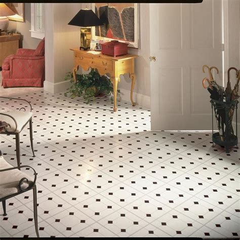 Armstrong Flooring 45 Piece 12 In X 12 In Blackwhite Peel And Stick Vinyl Tile At