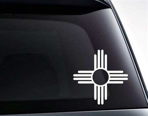 New Mexico Zia State Flag Symbol Vinyl Decal Sticker Finelinefx Vinyl