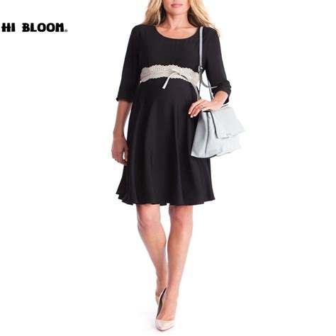 Spring Summer Casual Maternity Dresses Fashion Formal Dress For Pregnant Women Knee Length
