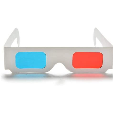 10 Pairs Universal 3d Cardboard Glasses Redbluecyan Movie