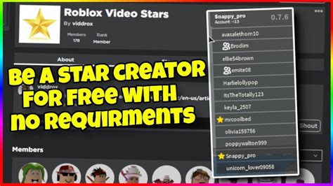 How To Get In The Roblox Official Star Program For Free Youtube