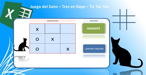 Juego Del Gato Tres En Raya Tic Tac Toe En Excel Con Macros