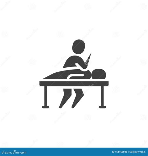 massage therapy vector icon stock vector illustration of perfect graphics 161166046