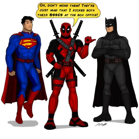 Batman Vs Supermanand Deadpool By Algahiem3 On Deviantart