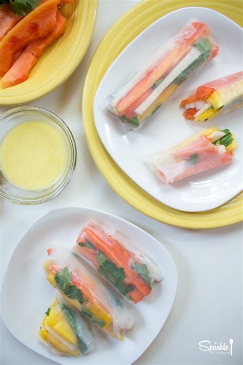 Summer Fruit Spring Rolls Sparkle Kitchen