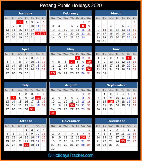 Penang Malaysia Public Holidays 2020 Holidays Tracker