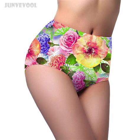 Aliexpress Buy Flower Print Panties Colorful Floral Panty Womens
