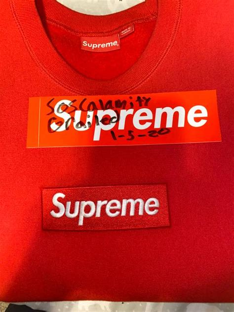 Supreme Supreme Box Logo Crewneck Red On Red Fw15 Grailed