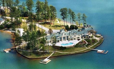 Mansion On A Beautiful Private Island Waterfront Homes Mansions