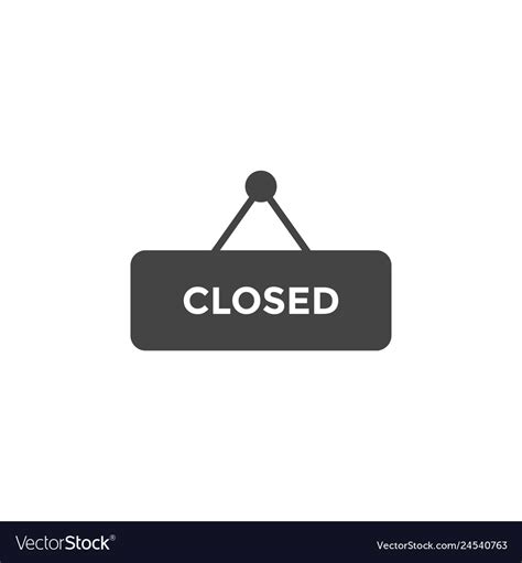 Closed Sign Graphic Design Template Royalty Free Vector