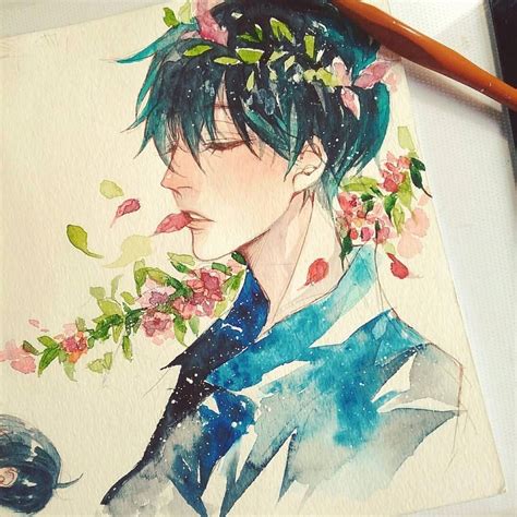 How To Color Anime Using Watercolor Beautiful Trulyawanderer Art