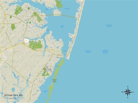 Political Map Of Ocean City Md Prints