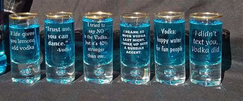 Personalized Crystal Vodka Shot Glass Set Of 6 Fantasy Glassworks