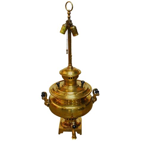Russian Brass Samovar Lamp For Sale At 1stdibs