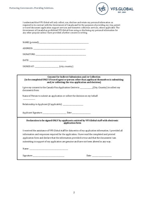 Vfs Consent Form Fill Out And Sign Printable Pdf Temp Vrogue Co