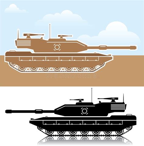 Military Tank Simple Vector Stock Vector Illustration Of Insignia