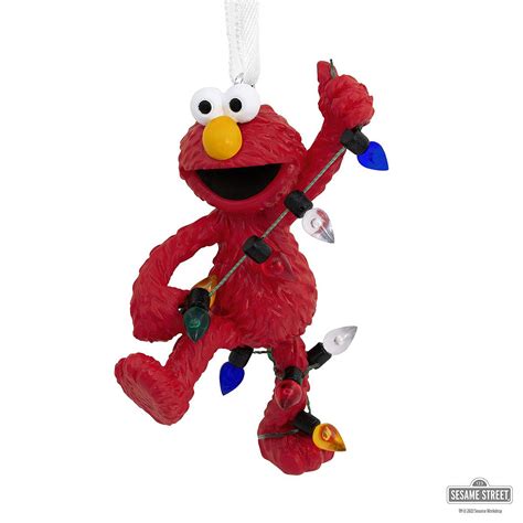 Hallmark Sesame Street Elmo Holding Light String Christmas Ornament