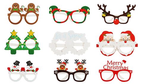 Up To 66 Off Set Of Nine Christmas Paper Glasses Groupon